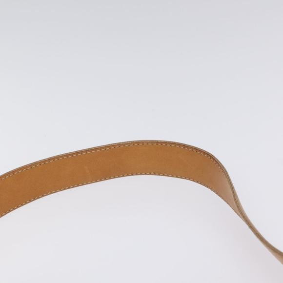 CELINE C Macadam Canvas Shoulder Bag Suede Leather Beige Brown gold Auth hk2165 - Picture 14 of 16